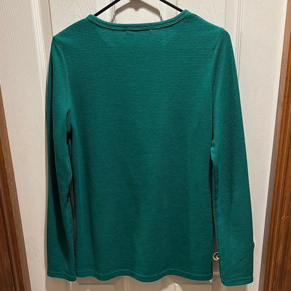 Michelle Mae Green Fitted Polo Sweatshirt - Picture 6 of 7